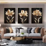Tableaux Élégants Motif Fleurs – Toile Artistique Étanche pour Décoration – Image 5