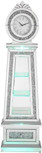 Horloge Grand-Père Classique avec LED – Cadran à Chiffres Romains & Mouvement Silencieux