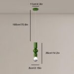Elksdut Luminaire Suspendu Design Nordique en Forme de Gourde pour îlot de Cuisine, Lustre Suspendu en Fer, luminaires de Base E27, Salon, Chambre à Coucher – Image 5