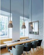Lustre Suspension Industrielle en Ciment – Design Rétro Vintage avec Douille E27, Luminaire Intérieur pour Salon, Cuisine, Café, Loft – Image 4