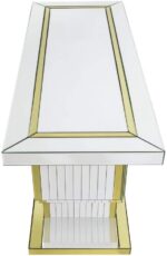 Console Danube Home Ace avec Miroir – Finition Argentée et Dorée – Image 2