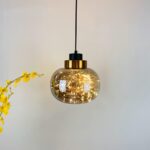 Nordique Moderne Minimaliste Lumière Lustre en Verre de Luxe avec Abat-jour Rond en Verre Fer Forgé Cuivre Suspendus Luminaires – Image 5