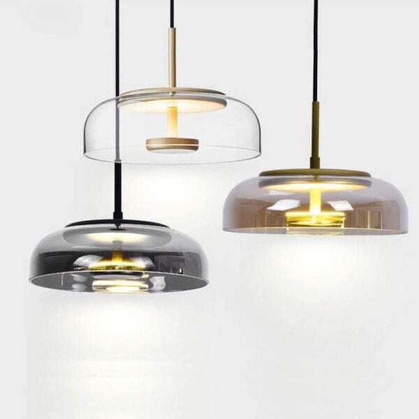 Plafonnier suspendu moderne en cristal à LED, hauteur réglable