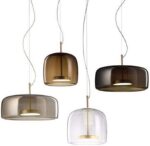 Lumière de pendentif de LED moderne nordique, Boule de verre suspendu lampe de plafond de plafond de plafonnier réglable lustre luminaire – Image 6