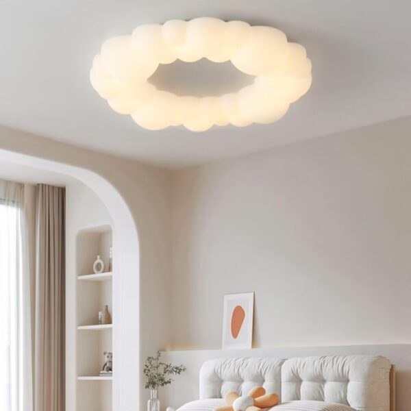 Lustre nuage bulle LED Plafonnier nuage Lustre dessin animé Étoile Lampe suspendue Plafonnier Luminaire de plafond