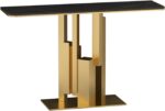 Console Moderne d’Entrée – Table Basse Robuste en Métal avec Pieds Réglables, Plusieurs Coloris Disponibles – Image 4