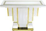 Console Danube Home Ace avec Miroir – Finition Argentée et Dorée – Image 5
