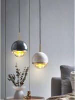 Suspension Planète pour Chambre d'Enfant, Terrasse, LED, Ciment Créatif, Suspension Béton, Suspension Moderne, Style – Image 3