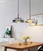 Plafonnier suspendu moderne en cristal à LED, hauteur réglable – Image 2