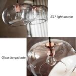 Lampes suspendues en verre du milieu du siècle, luminaire de cuisine, lampe à suspension à tête unique, pendentif de ferme pour éclairage décoratif de.. – Image 2