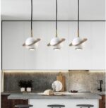 GLocki – Lustres LED Réglables en Marbre et Laiton Doré | Suspensions Modernes pour Chambre, Bar, Cuisine ou Salon – Image 3