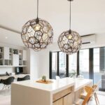 élégant Créativité Moderne Lustre Creux Chrome Finish Dispositif d'éclairage – Image 4
