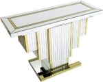 Console Danube Home Ace avec Miroir – Finition Argentée et Dorée – Image 3