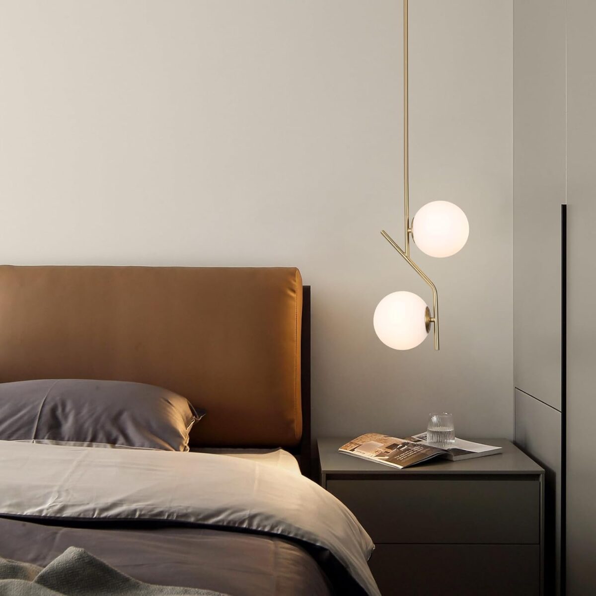 Lustre Moderne à Une Lumière Noire – Suspension Décorative d’Intérieur – Image 3