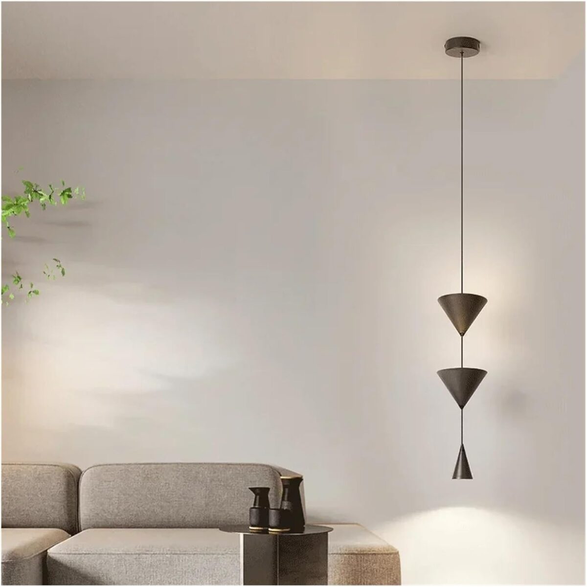 Suspension LED OGPZGNNZ – Lampe Design Blanche & Noire – Éclairage Moderne et Lumineux – Image 3