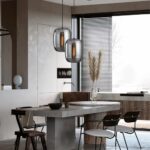 Suspension de style industriel nordique, lustre en verre cylindrique créatif, lampe suspendue à tête unique de base E27, luminaires de décoration de balcon de salle à manger de chambre à coucher – Image 3