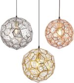 élégant Créativité Moderne Lustre Creux Chrome Finish Dispositif d'éclairage – Image 2