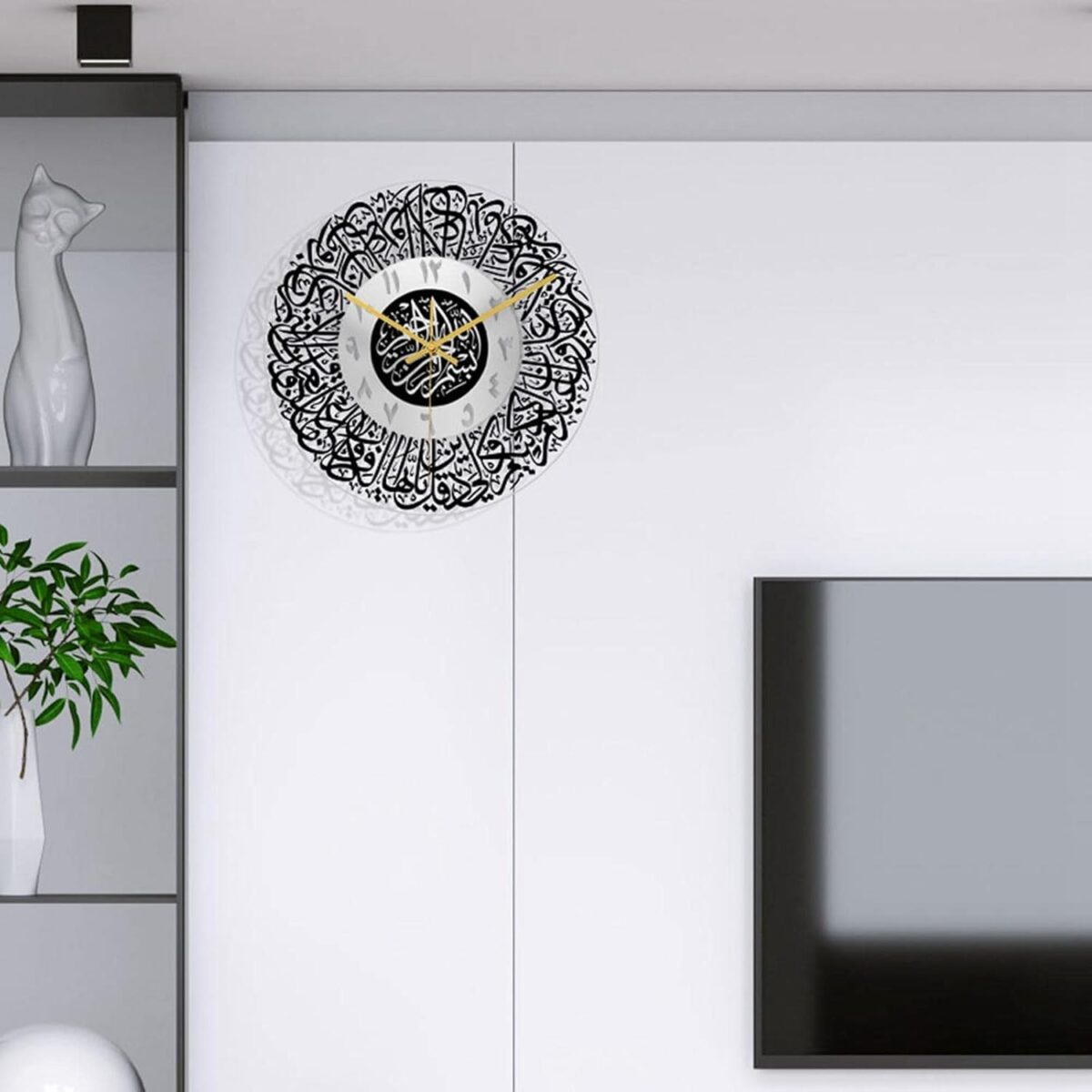 Horloge murale religieuse islamique, art islamique, horloge à quartz silencieuse pour décoration – Image 3