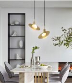 Moderne Soucoupe Volante PlanèTe Lustre LumièRe Luxe PlanèTe Lampe CréAtif Lustre Doré – Image 4