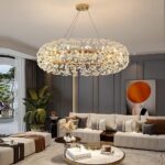 Lustre de Luxe en Cristal – Design Créatif Feu d’Artifice Doré – Image 6