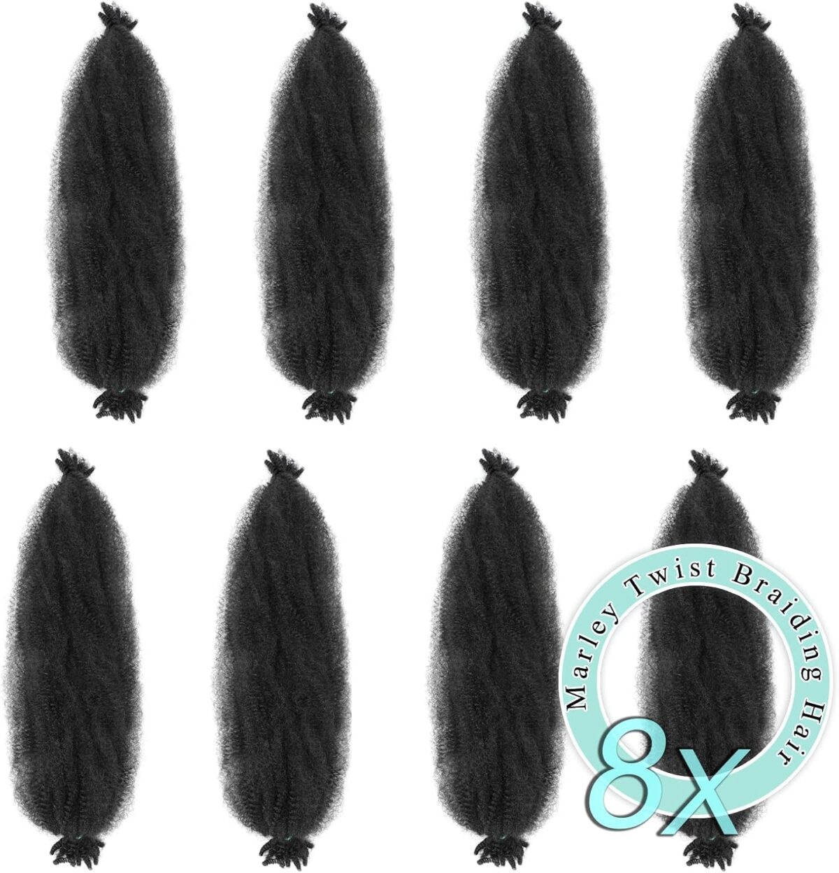 Cheveux Marley Twist – Extension Pré-séparée Élastique pour Tresses Afro Kinky – Image 1