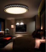 Lampe De Plafond,Led Plafonnier Dimmable Avec Télécommande,Plafonnier Salon,Protection Oculaire Acrylique Ronde Ultra-Mince Style – Image 6