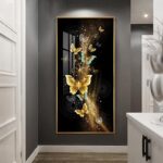 Tableaux Élégants Motif Fleurs – Toile Artistique Étanche pour Décoration de Salon, Bureau, Cuisine ou Chambre – Image 2