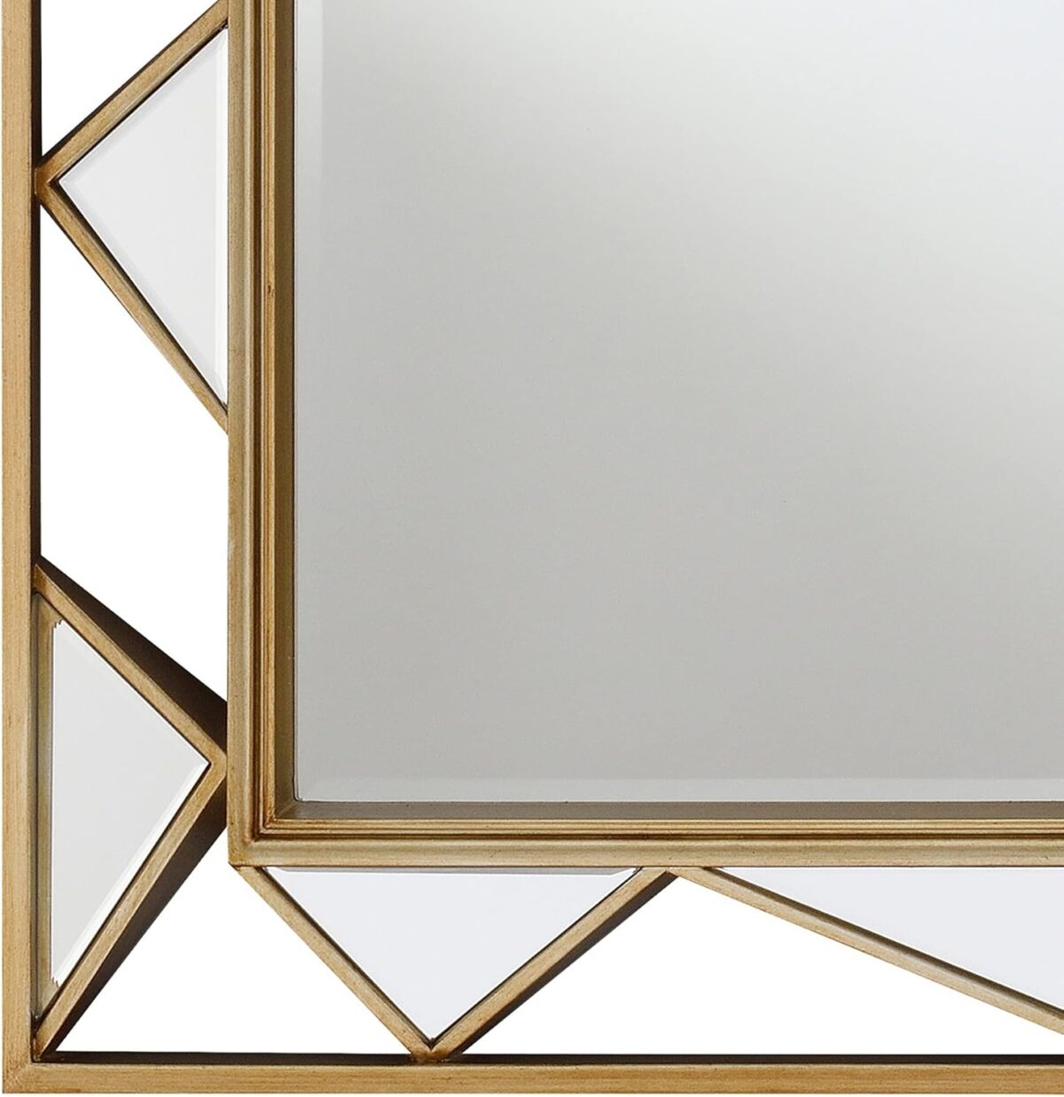 Miroir mural avec cadre métallique géométrique – Image 2
