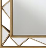 Miroir mural avec cadre métallique géométrique – Image 2