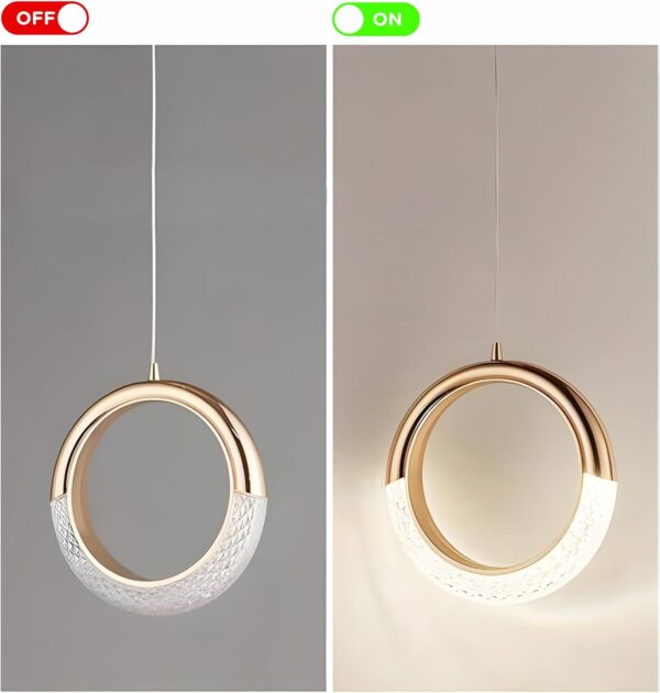 Suspension Luminaire  LED Ronde Suspension En Cristal Moderne Hauteur Réglable Hauteur réglable pour Salon Chambre Cuisine Bar Café Diamètre – Image 2