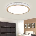 Lampe De Plafond,Led Plafonnier Dimmable Avec Télécommande,Plafonnier Salon,Protection Oculaire Acrylique Ronde Ultra-Mince Style – Image 2