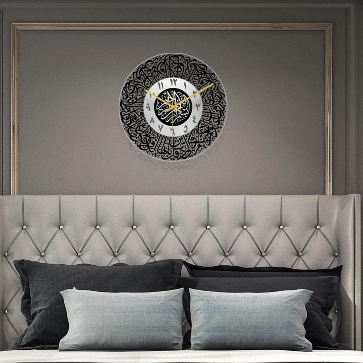 Horloge murale religieuse islamique, art islamique, horloge à quartz silencieuse pour décoration – Image 2