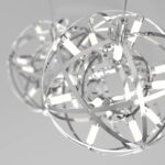 ARTIKA Elden Plafonnier moderne à 3 LED intégrés, chromé – Hauteur réglable et idéal pour salle à manger, escalier, salon et plus encore – Image 2