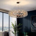 Lustre de Luxe en Cristal – Design Créatif Feu d’Artifice Doré – Image 2