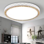 Lampe De Plafond,Led Plafonnier Dimmable Avec Télécommande,Plafonnier Salon,Protection Oculaire Acrylique Ronde Ultra-Mince Style – Image 4
