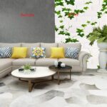 panneaux muraux 3D de luxe en forme de feuille – Panneau mural autocollant en mousse à décoller et à coller – Carreaux muraux anti-collision pour mur de salon – Image 3