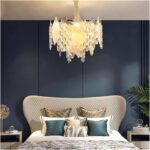 Suspensions Postmodernes de Luxe – Feuilles de Porcelaine et Cristal avec Éclairage LED Intégré – Image 4