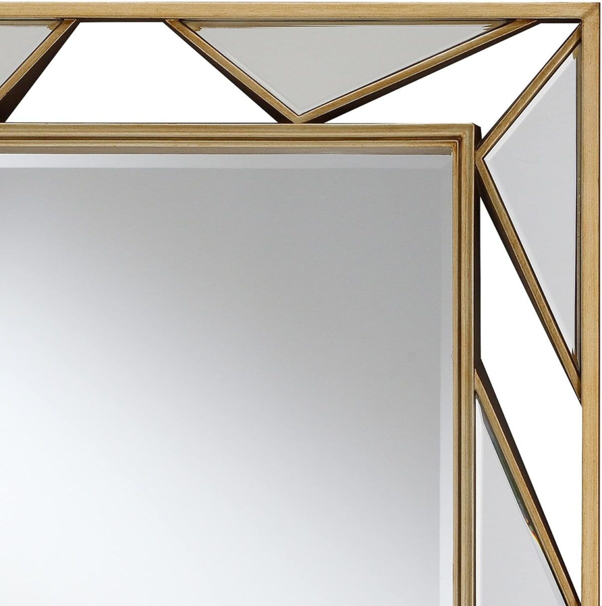 Miroir mural avec cadre métallique géométrique – Image 3