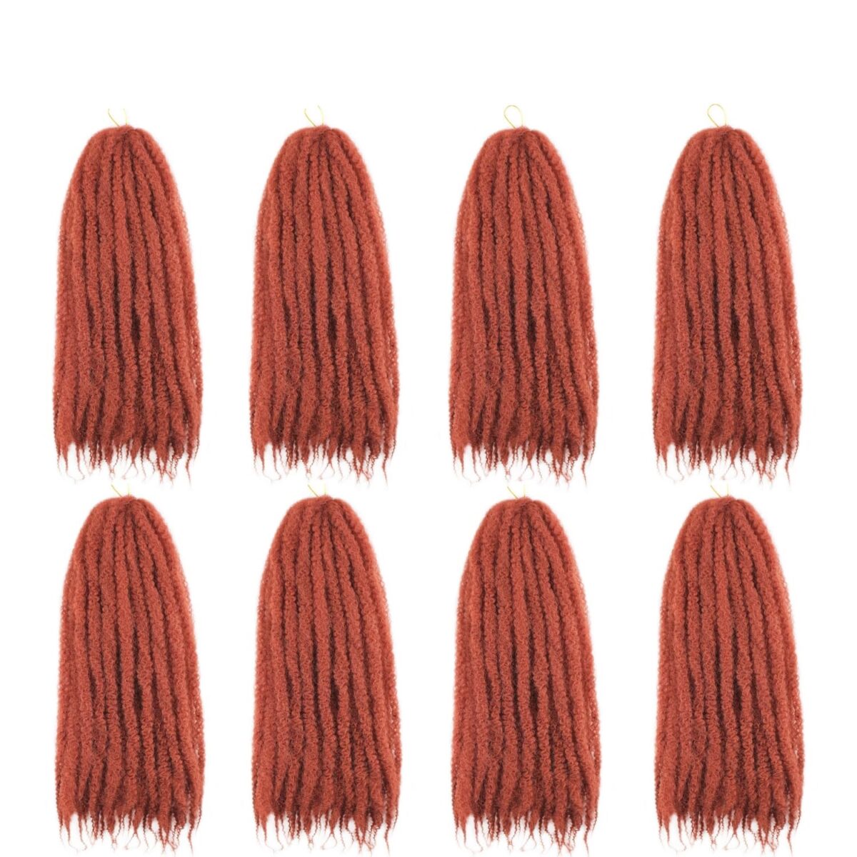 Cheveux tressés Marley Twist de 24 pouces, 8 paquets d'extensions de cheveux synthétiques Afro Kinky Curly Marley Twist – Image 2