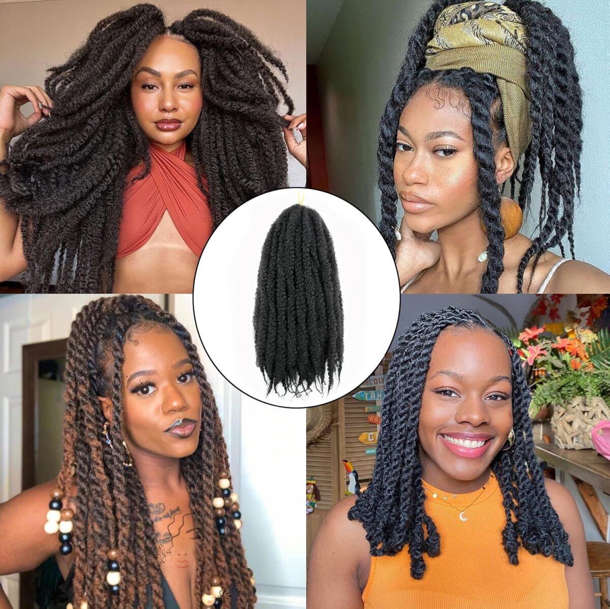 Tresses Marley – Extensions Synthétiques Afro Crépues au Crochet – Image 2