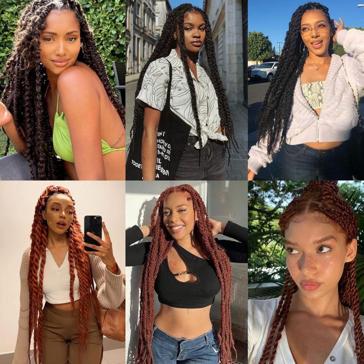 Samtress Marley Twist – Extensions de Cheveux Tressés au Crochet – Roux Ombré – Image 2