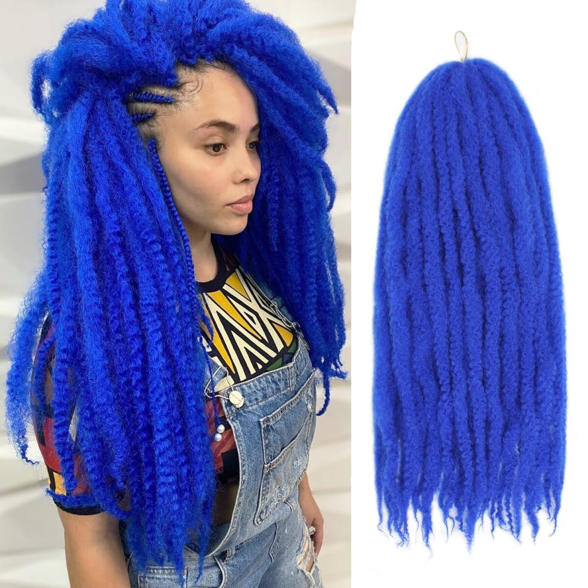 arley Twist Hair - Cheveux tressés Marley Twist  cheveux longs bouclés cubains, d'extensions de cheveux synthétiques au crochet... – Image 1