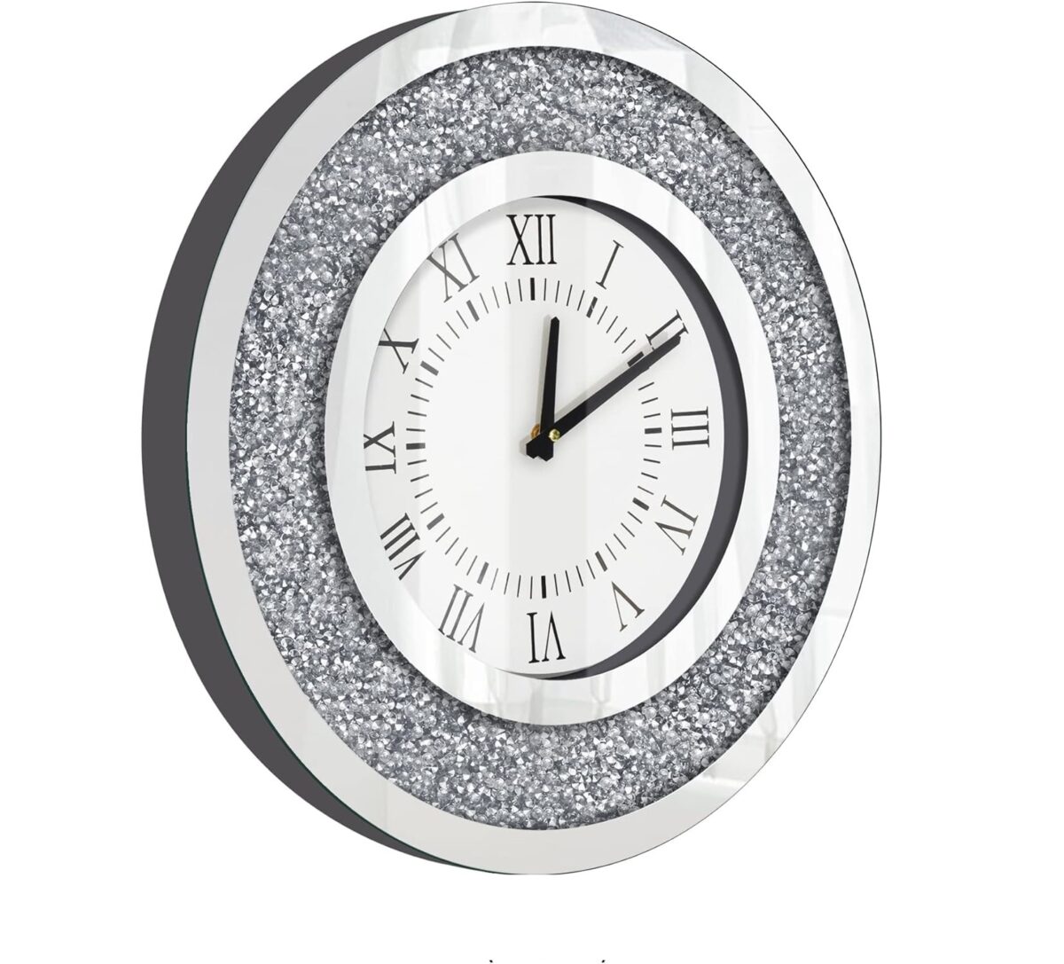 Horloge Murale Ronde en Cristal Diamant – Élégance Brillante pour Chaque Pièce – Image 4