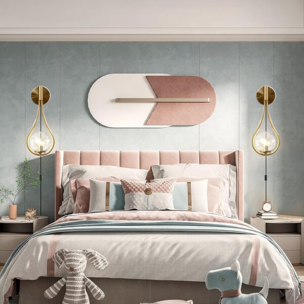 Lampe Murale Dorée x2 – Design Milieu du Siècle BOKT pour Salon et Chambre – Image 4