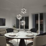 ARTIKA Elden Plafonnier moderne à 3 LED intégrés, chromé – Hauteur réglable et idéal pour salle à manger, escalier, salon et plus encore – Image 4