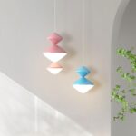 Abat-jour suspendu Hertl créatif et simple, lustre de plafond à tête unique avec base LED, luminaires encastrés, bibliothèque, chevet, karaoké, lampe suspendue