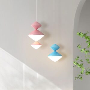 Abat-jour suspendu Hertl créatif et simple, lustre de plafond à tête unique avec base LED, luminaires encastrés, bibliothèque, chevet, karaoké, lampe suspendue