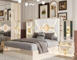 Chambre à Coucher Prestige – Blanc & Or Élégance – Image 2