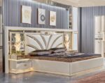 Ensemble Royal – Chambre a couche Blanche avec Finitions Dorées – Image 2