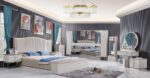 Ensemble Chambre à Coucher Royal – Lit Double et Meubles de Luxe